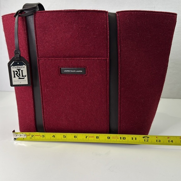Lauren Ralph Lauren Red Wool Totes with Sophisticated Design - Picture 8 of 10